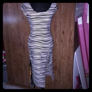 Stripped Brat star dress with front slit